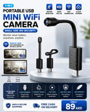 Portable USB Mini WiFi Camera – 1080P HD Wireless Security Camera with Motion Detection & Remote Viewing