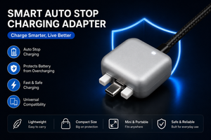 Smart Auto Stop Charging Adapter - Fast & Safe Universal Charger Protector