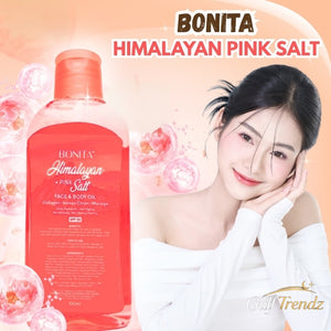 Bonita Himalayan Pink Salt Face & Body Oil – Collagen Infused, Korean Citron & Moringa | Deep Hydration, Anti-Aging, Skin Firming with SPF 30 (100ml)