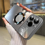 Matte Magnetic Wireless Charging Case â€“ Luxury Titanium Finish | Shockproof & Camera Lens Protection | Compatible with iPhone 16/15/14/13/12 Pro Max